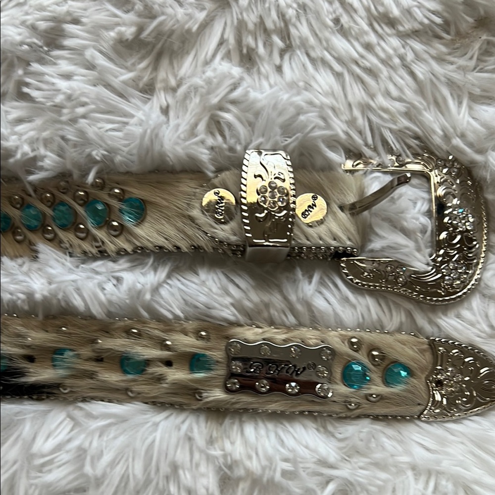 BHW western Silver and Turquoise Western Belt